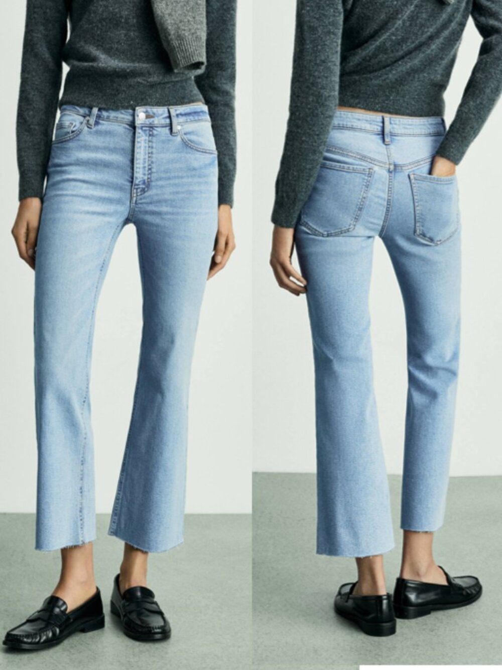 Size 6 Sienna flared cropped jeans Medium Blue